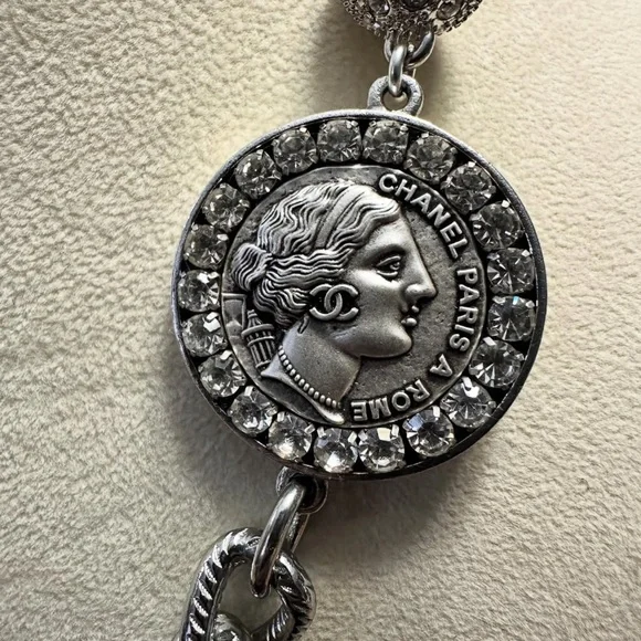 CHANEL Silver and Crystal Necklace - Picture 2 of 3